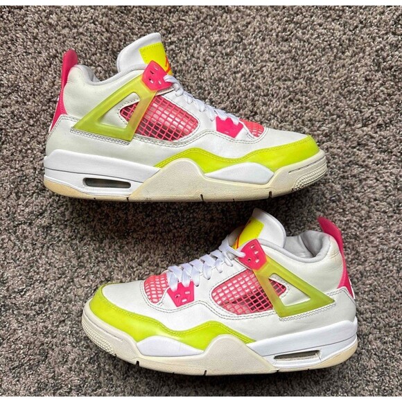 Nike Air Jordan 4 Retro Lemon Venom Size 6 Youth (Size 7.5 Women's) - Picture 1 of 7